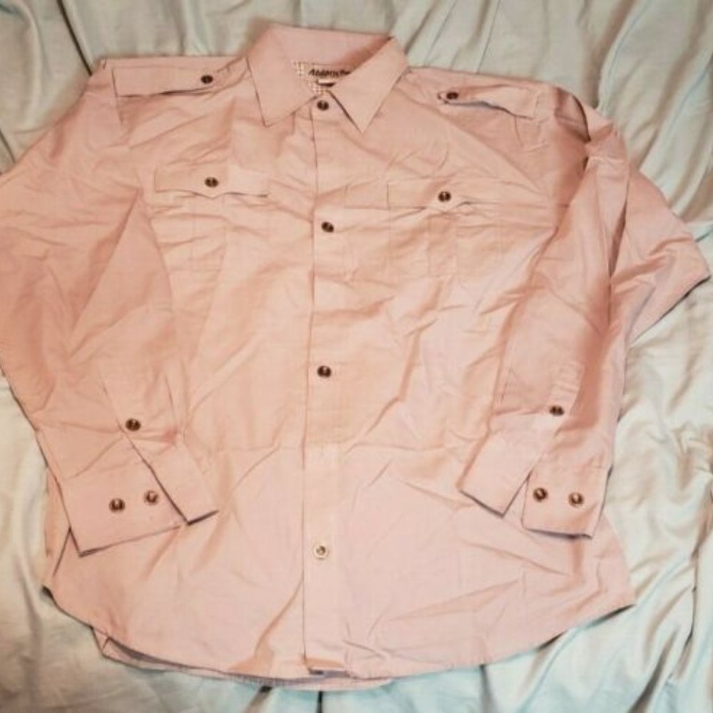 Ablanche Men's Button Down Gray Shirt New without tags Large L